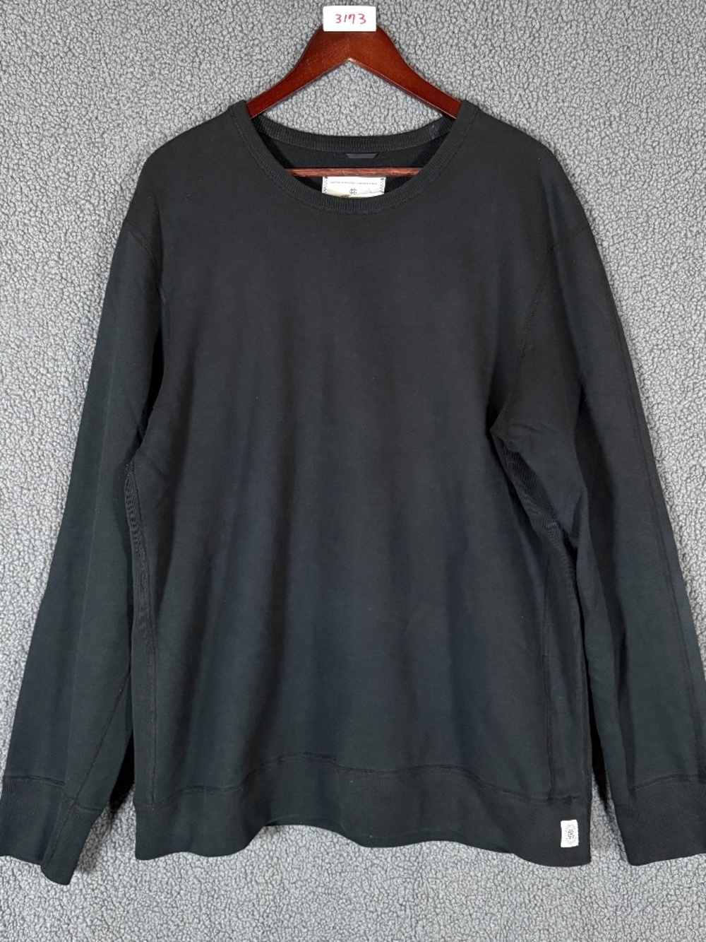 Reigning Champ Terry Cotton Long Sleeve Pullover Sweatshirt - Men's Size XL